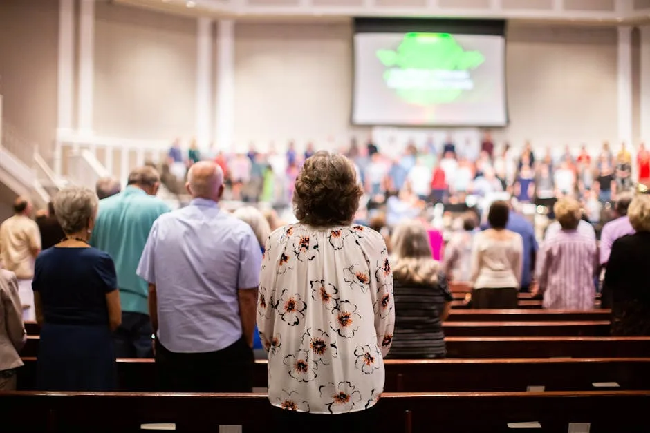 Community gathering in warm professional setting