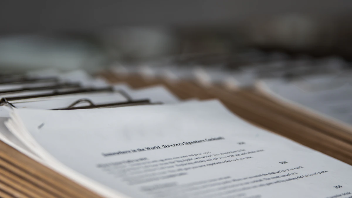 Federal compliance documents and regulatory paperwork on a professional desk