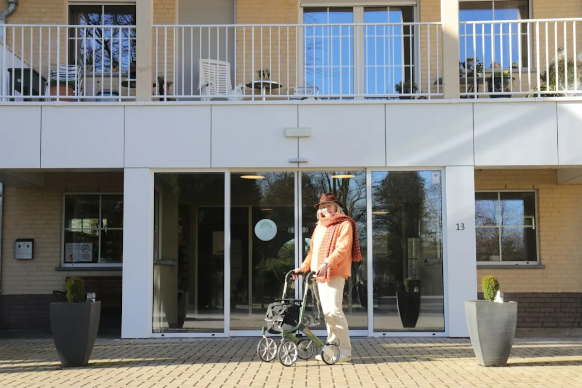 Assisted living facility exterior with modern architecture