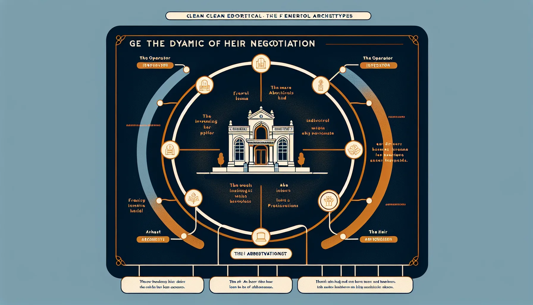 Diagram of common heir archetypes and their competing interests in a funeral home sale