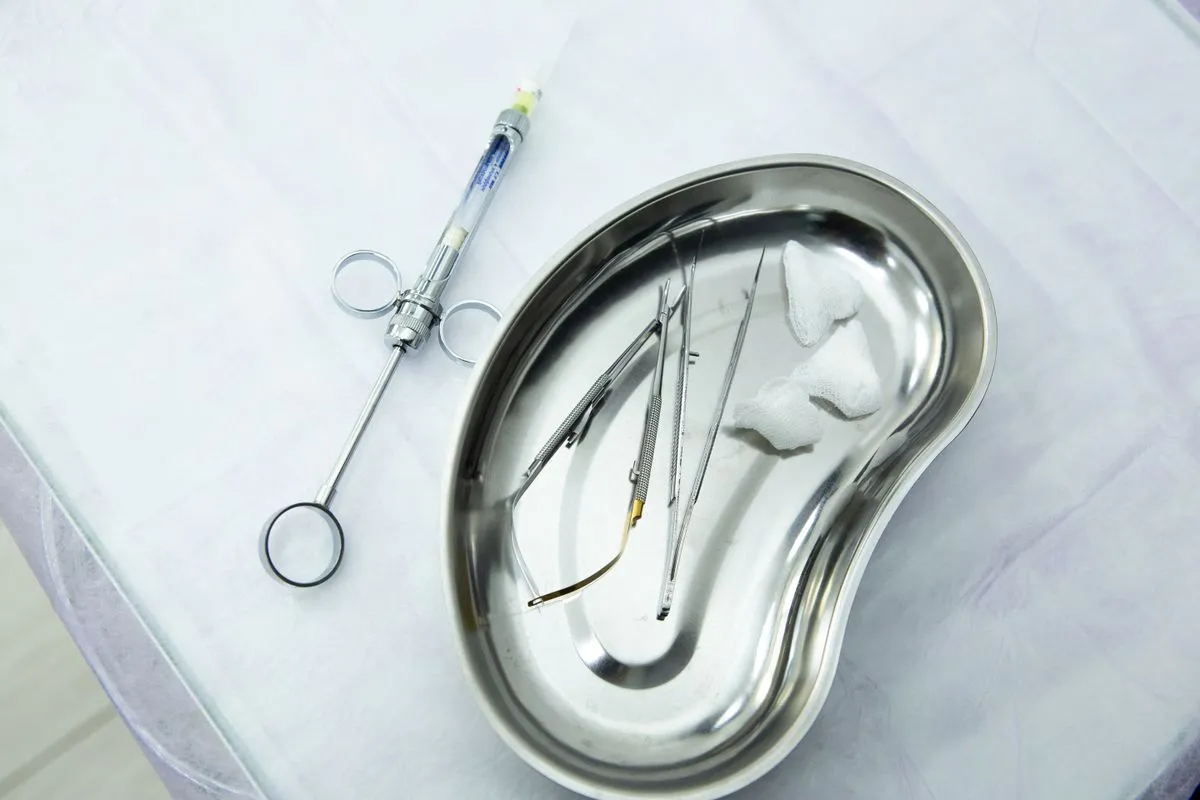 Clean professional preparation room with stainless steel equipment
